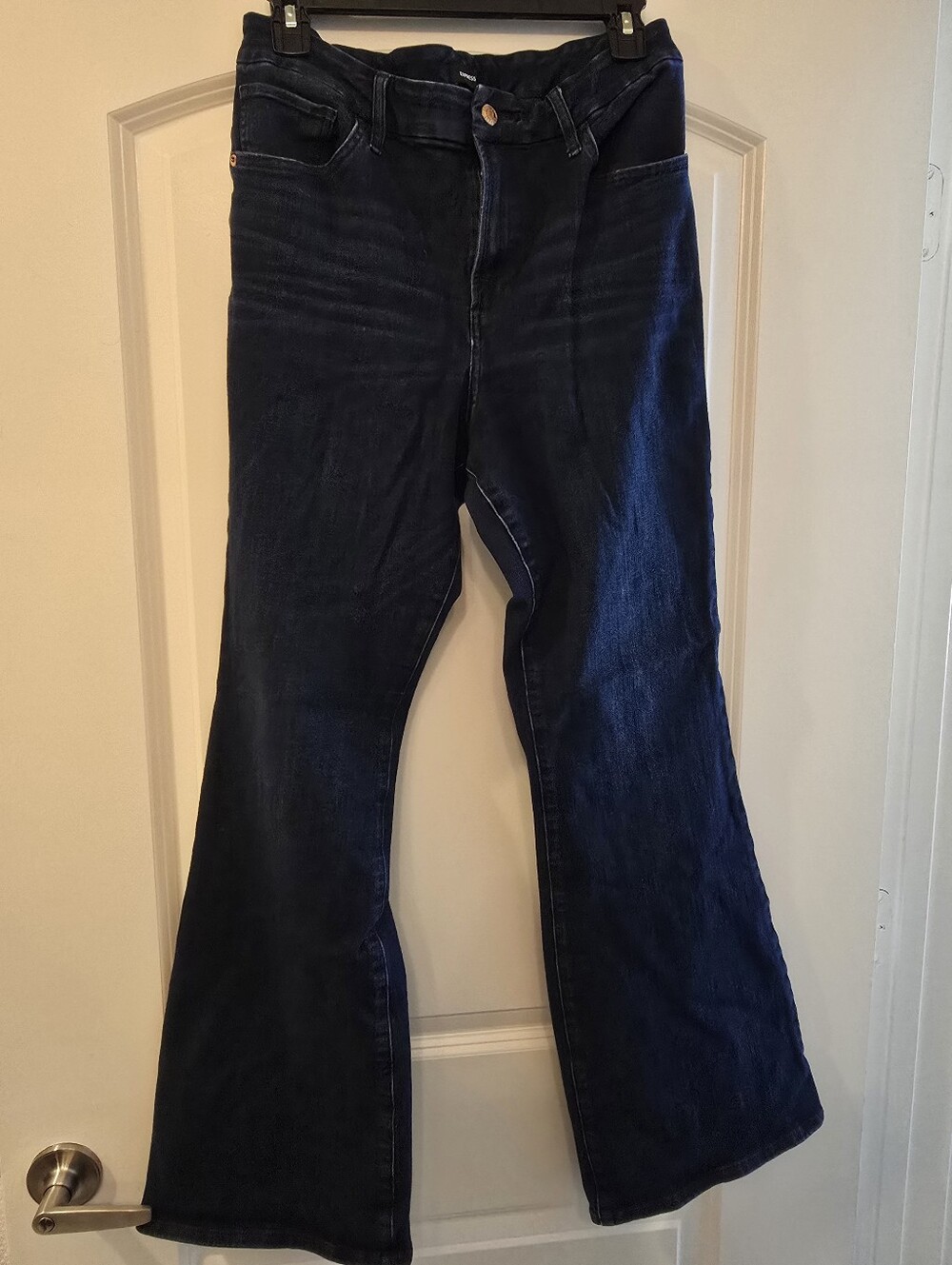 Express Dark Blue Women's Flared Jeans